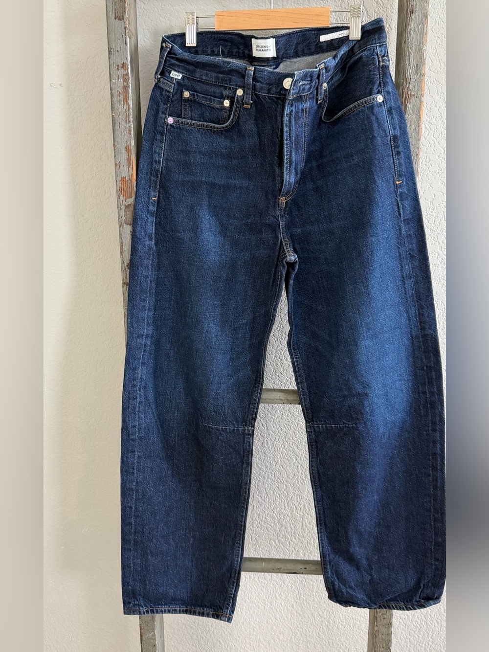 Citizens Of Humanity Miro Barrel Leg Dark Blue Jeans